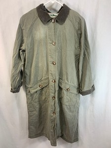 Ll Bean Duster Barn Coat Chore Jacket Womens Medium Petite Gray