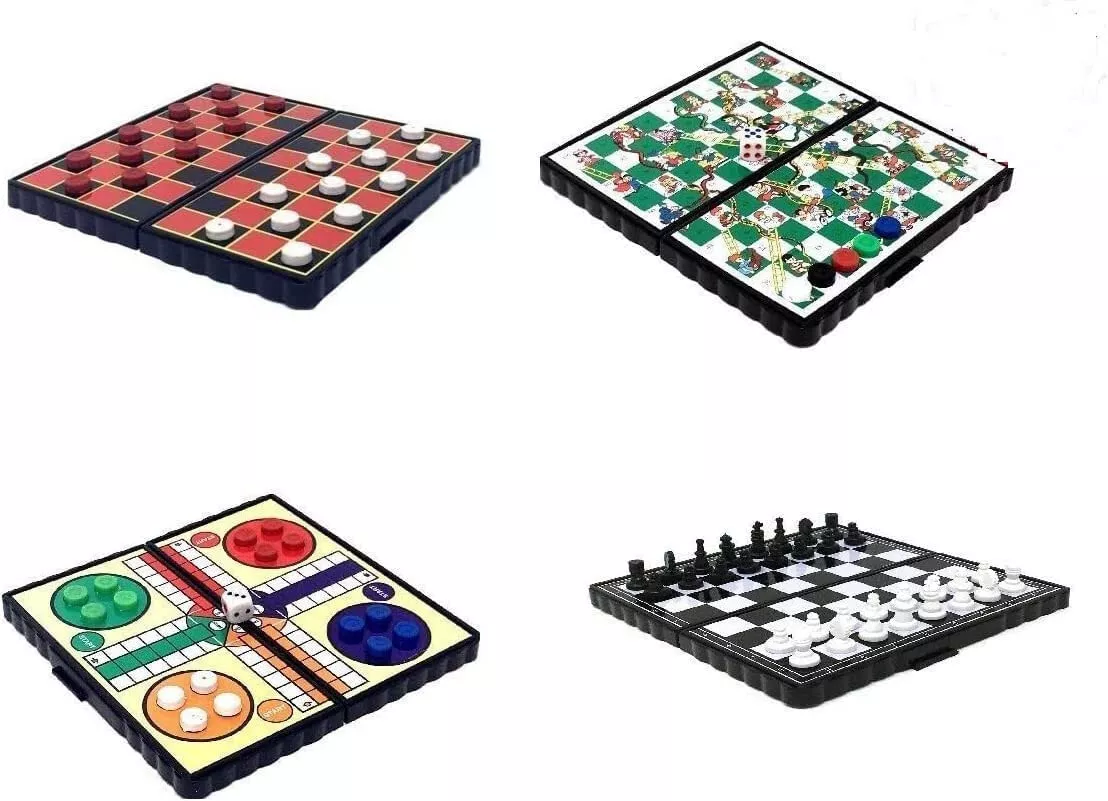 Jogo de tabuleiro Magnetic Snakes and Ladders - 9,6 polegadas