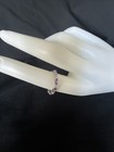 marquise Cut Amesthyst & White Sapphire Band, Size 7.5 Sterling Silver Ring — photo 3