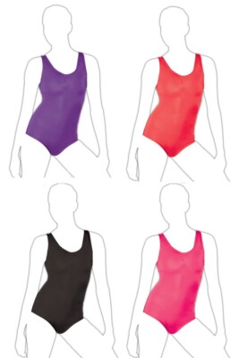 Mädchen Nylon ärmellos Turnanzug Kind Kinder Gymnastik Tanz Schwimmen Bodys UK