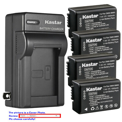 DSTE 2-Pack Batteries + Chargeur Voyage DC108E Compatible Panasonic DMW-BMB9 Lumix FZ40 FZ45 Etc.