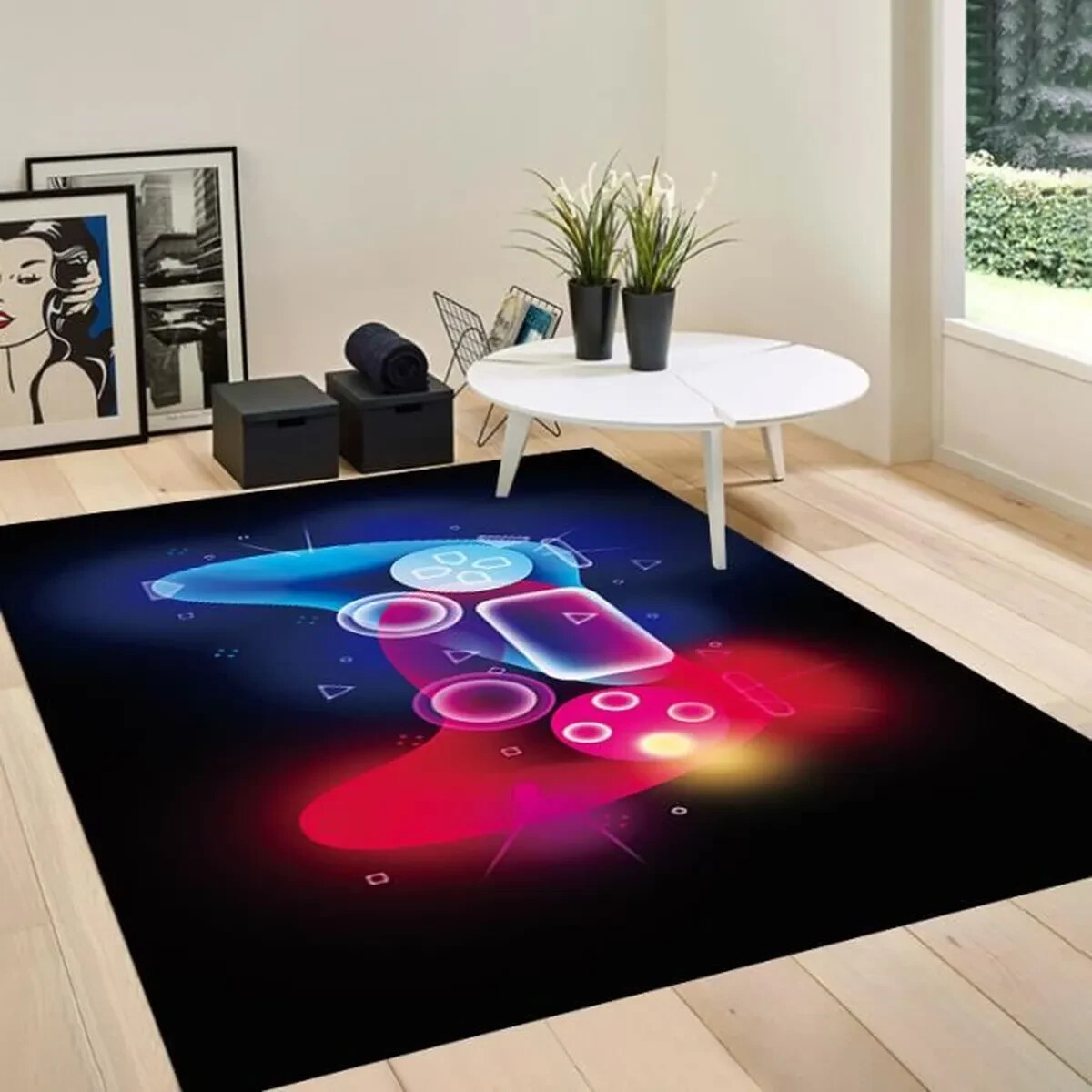 Tapis chambre moderne antidérapant et doux pour descente de lit enfant