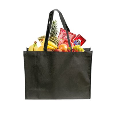 WeBaG™ Eco Friendly Reusable Tote Bags | Black | 12x16x5 Inches | 100 Pack For Promo Or Retail