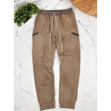 Rick Owens Performa F/W 20 Cargo Leather Pants Beige Size 42IT/6US