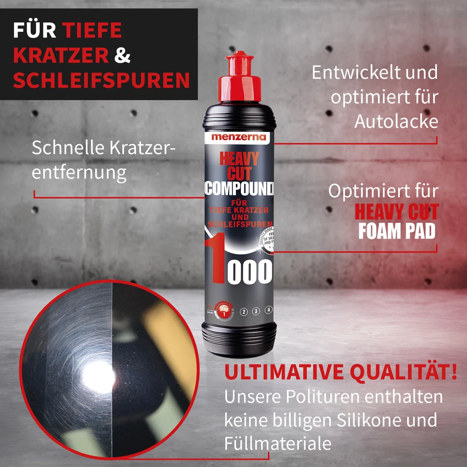 Menzerna Juego de pulido de coche Pulido de coche 1000 2500 3800 Set de pulido Pulido de pintura 250 ml - Imagen 3 de 4