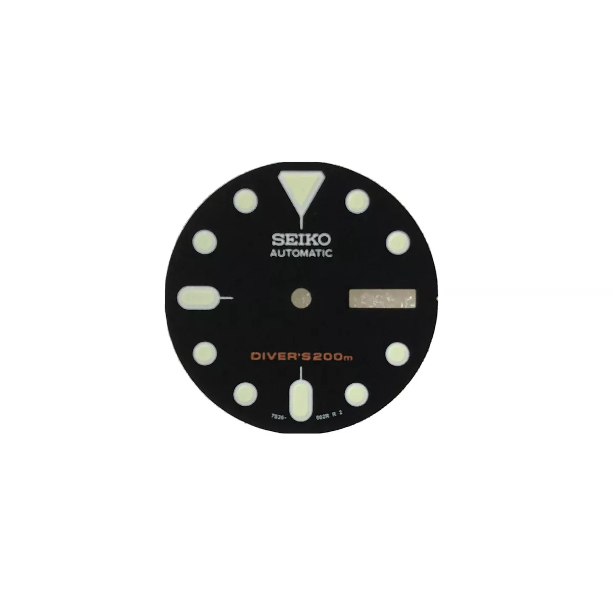 021 SEIKO REPLACEMENT BLACK DIAL LUMINOUS HOUR MARKERS SKX007 7S26