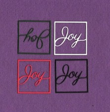 JOY SQUARE Christmas die cuts scrapbook cards