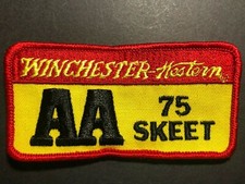 Winchester AA 75 Skeet Embroidered Patch Vintage c1980's NOS 1 3/4" x 3 3/4"