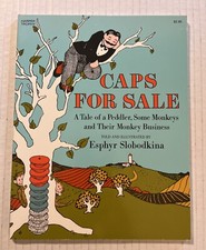 Caps For Sale by Esphyr Slobodkina 1987 Paperback Book - Very Good Condition