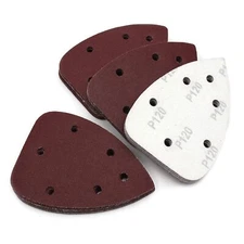 300PCS Mouse Detail Sander Sandpaper Hook Loop Sanding Pads Sheets P60-240