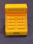 1970's Vintage Orange Plastic Cash Register - Barbie Doll Accessory - 1.75" Tall