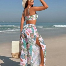 New Large Size Bikini High Waist Swimsuit Women's Three-piece Split Swimsuit