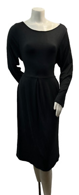 24 Seven Dress Womens Plus Size 2X Black Long Sleeve New