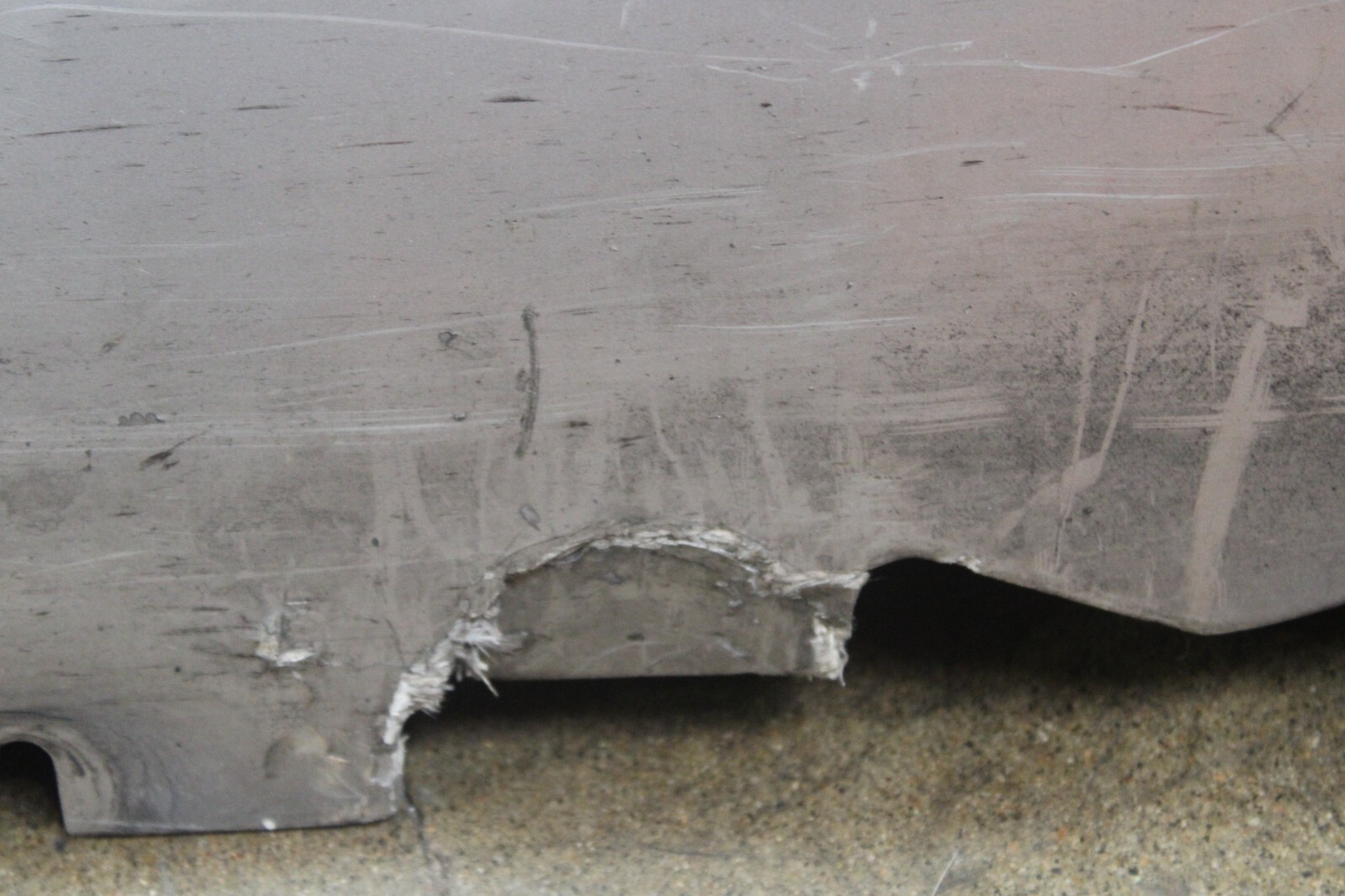 Ferrari F430, Coupe, Spider, LH, Rocker Panel, Silver, Dmg, Used, P/N 68021110