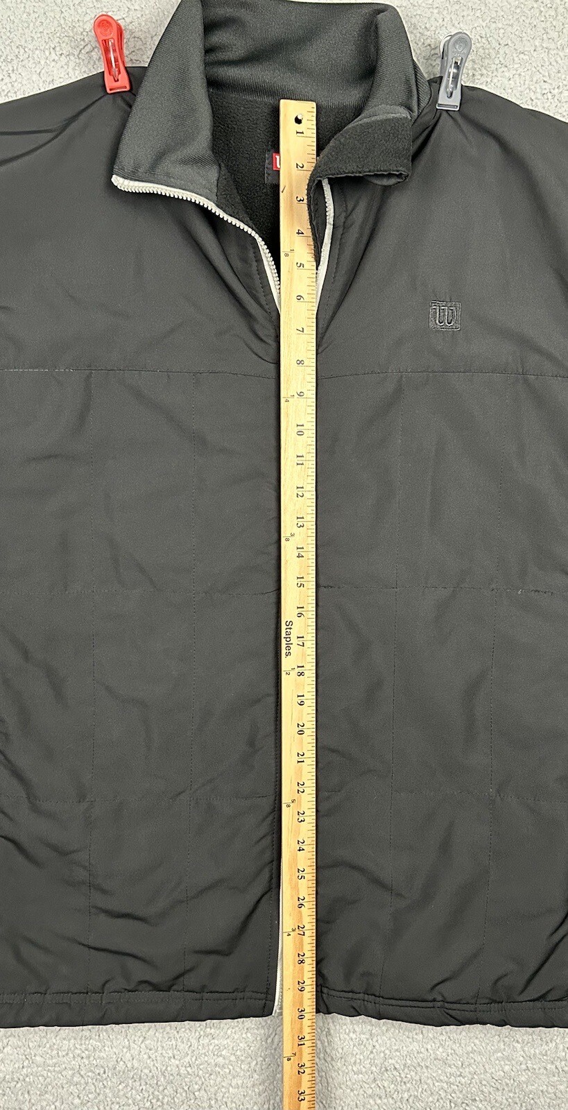 Wilson Full Zip Polyester Lined Jacket Black Coat… - image 12