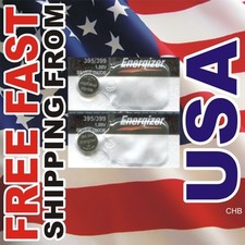 2 ENERGIZER 395 399 SR927W SR927SW SILVER OXIDE battery