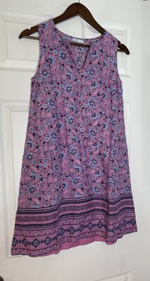 j jill linen tank dress J. Jill - 4X - NEW Excellent Linen Tiger Lily Jungle Tank Dress