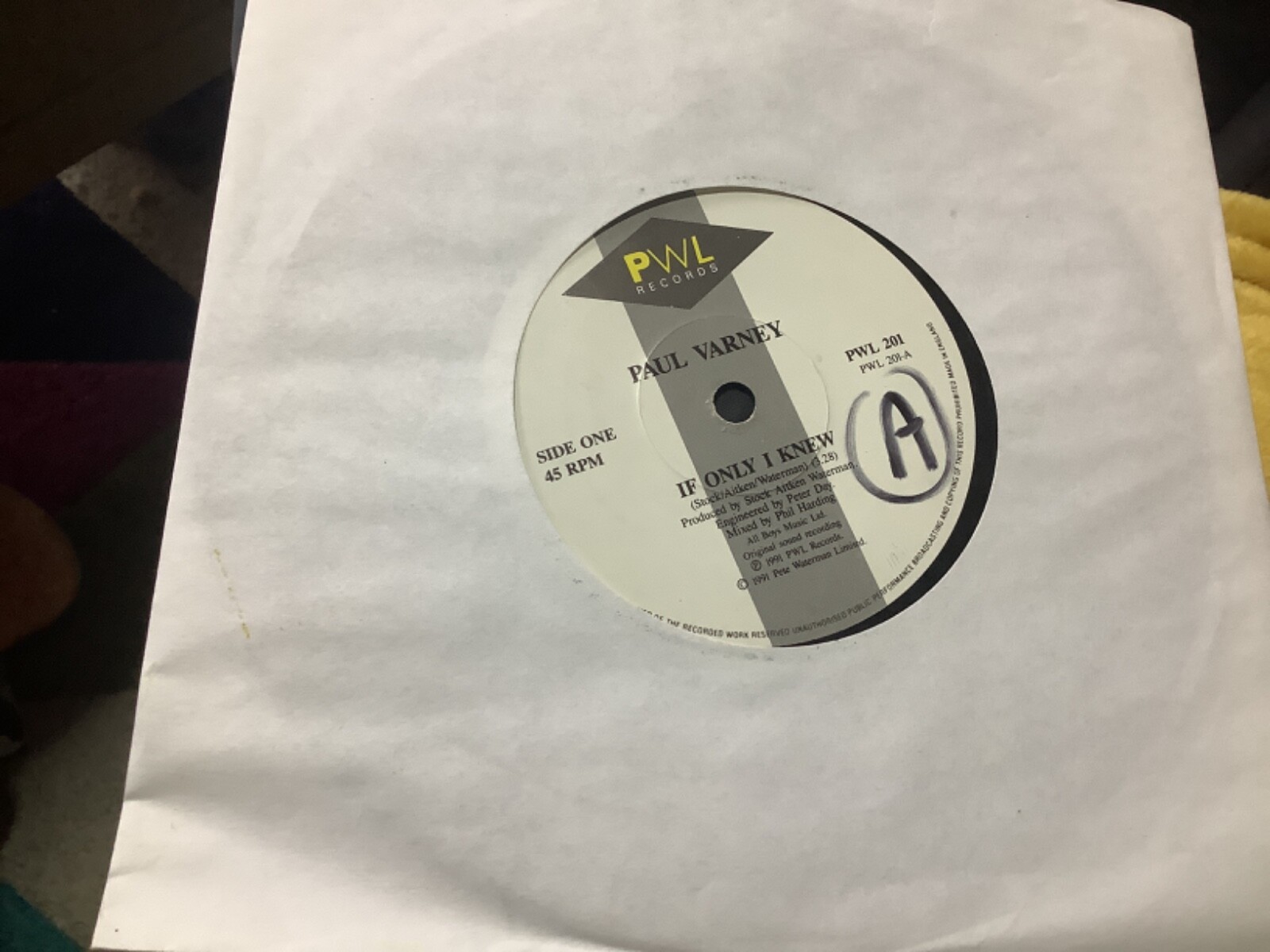 Paul Varney | 7"" | If only I knew (1991)