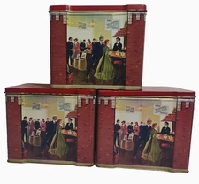 3 Vintage 125th A&P Atlantic Pacific Tea Company Coffee Tin Metal Can Empty