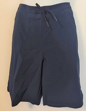 Lands End Deep Sea Navy Blue Swim Shorts 12L Tall Built In Panties Briefs Pocket