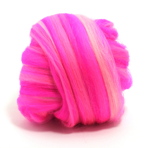 100g Dyed Merino Wool Blend Pink Bliss Dreads Needle Spinning Felting Roving