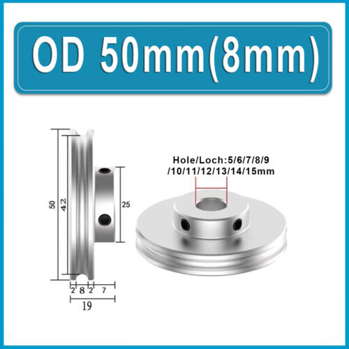 Alu PU Einzelner Rillenriemenscheibe Antriebs Riemenscheibe Ø20-80mm Loch 5-15mm - Bild 134 von 232
