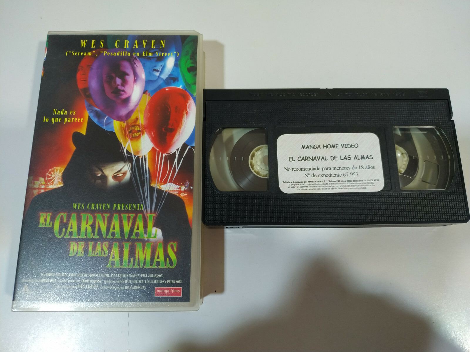 Carnival De Las Almas Wes Craven Terror - VHS Cinta Tape Español 3T