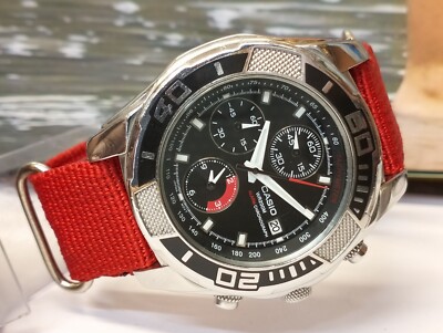 CASIO CHRONOGRAPH QUARTZ BLACK DIAL MSY-502 JAPAN MEN FULL WORKING