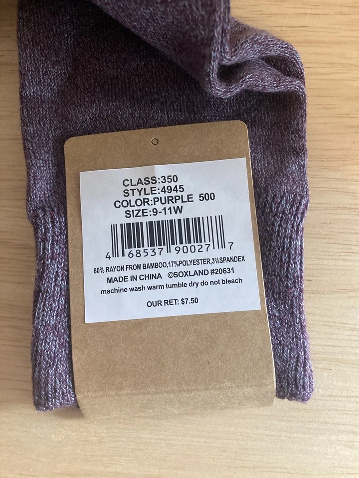 G H Bass  & Co. Women’s Socks Size 9-11 New Free Shipping NWT - Image 3 of 4