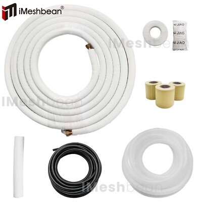 25 Feet Install Kit For Mini Split Heat Pump Systems 1/4'' - 3/8'' Dia.