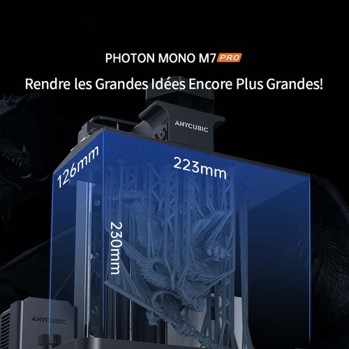 2KG Resin+ANYCUBIC Photon Mono M7 Pro 14k LCD Résine Imprimante 3D 223*126*230mm - Photo 9/9