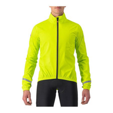 Image of CASTELLI Mens Emergency 2 Rain Jacket (Electric Lime)