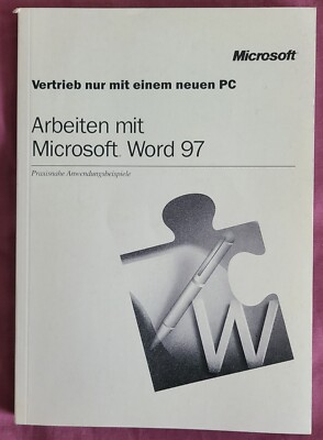 Vintage Microsoft Word 97 German Manual Arbeiten mit MS Office PC Software Book