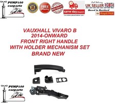 FOR VAUXHALL VIVARO FRONT DOOR HANDLE RIGHT + HANDLE HOLDER MECHANISM SET NEW