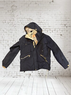 Ride Cell 5 Lined waterproof Full Zip Hooded Snowboarding / Ski Winter Coat Sz L