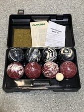 Vintage Bocce Ball Set w/Carrying Case Balls Measure 4.5  And Weigh 2.9 Each