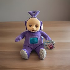 VINTAGE 1998 Teletubbies Tinky Winky Purple Plush Doll Toy 8" Eden Original Tag