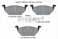 BremsbeläGe Vw Golf Iv (1J1) 1.9 Sdi Baujahr 08/97-06/05 Kw 50 Ps 68 - Pagid Rac