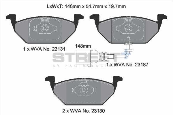 BremsbeläGe Vw Golf Iv (1J1) 1.9 Sdi Baujahr 08/97-06/05 Kw 50 Ps 68 - Pagid Rac-image