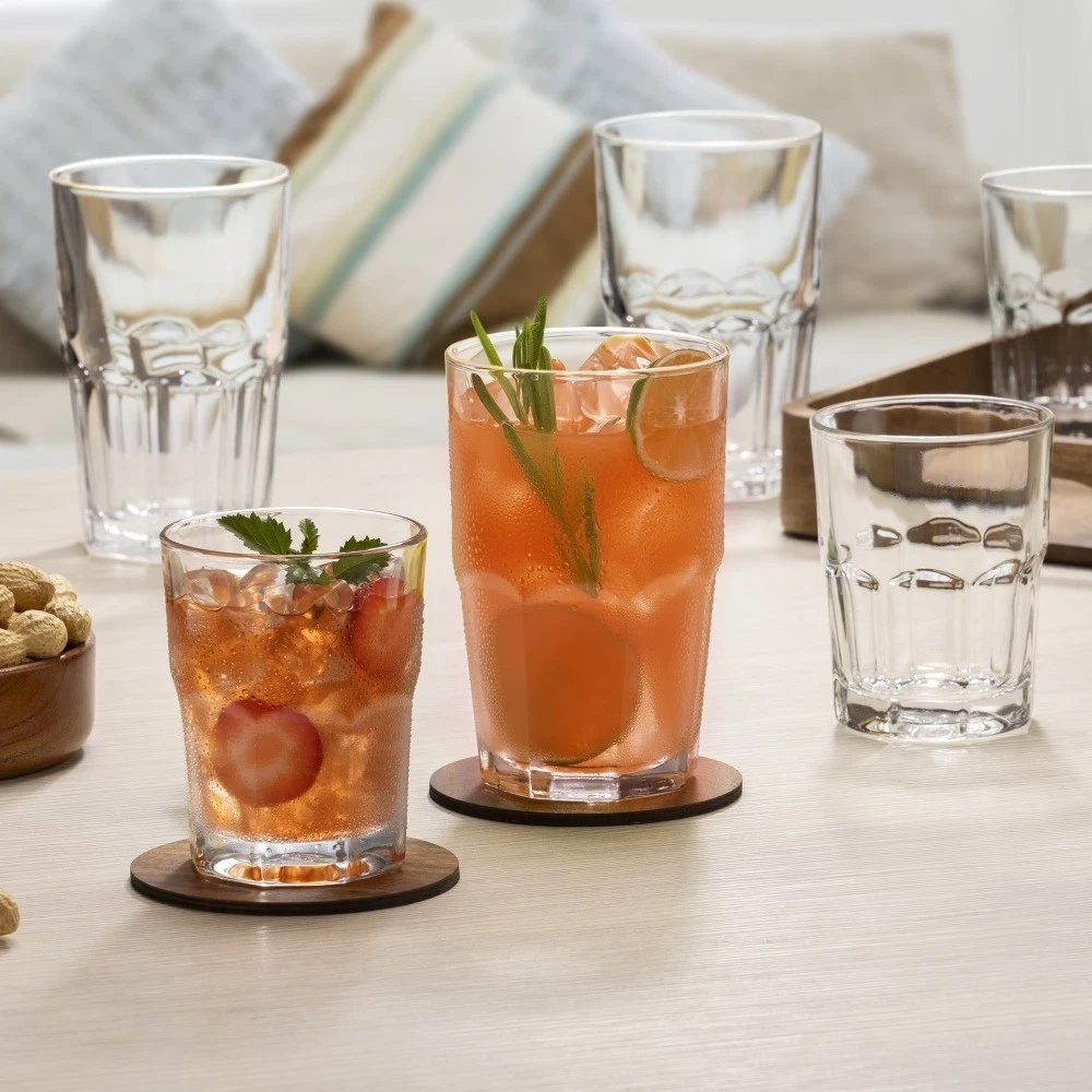 12-Piece Clear Crossplains Drinkware Set - thumbnail 2