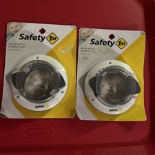 2 - Child Safety Secure Mount Deadbolt Lock White Safety 1st No Drill Sealed