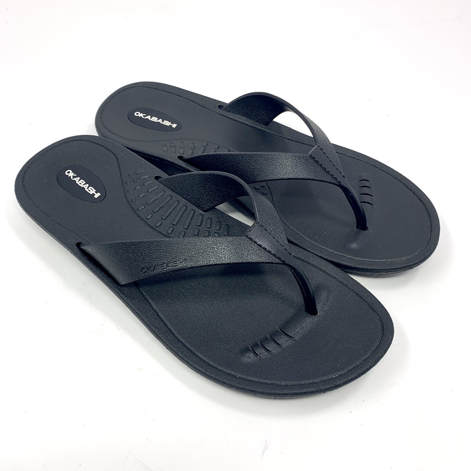Okabashi Sandals Women's Size: ML - Black - Flexible Rubber Comfort Flip Flops
