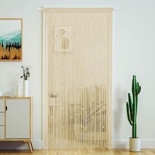 YaoYue Beaded Curtain Door String 39"W x 110"L Pack of 1 , Champagne