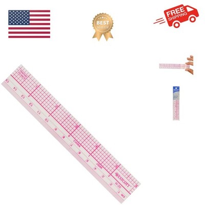 Transparent 10ths Graph Ruler, Dual Scales, Zero-Centering, Back-to-School, S...