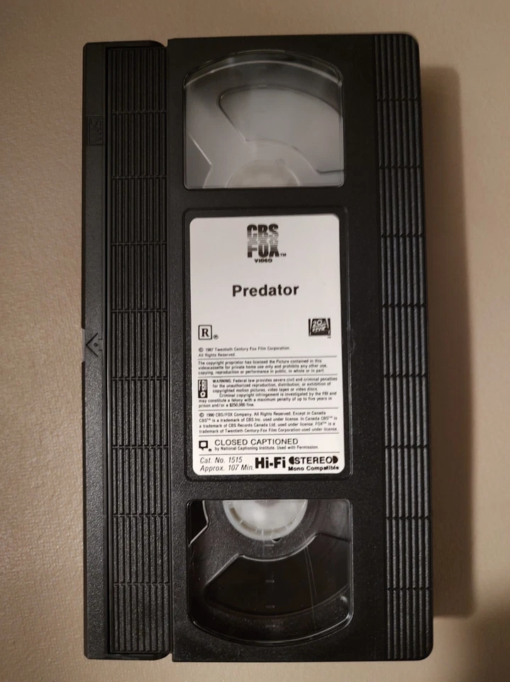 Predator (VHS, 1987) - Image 3 of 3
