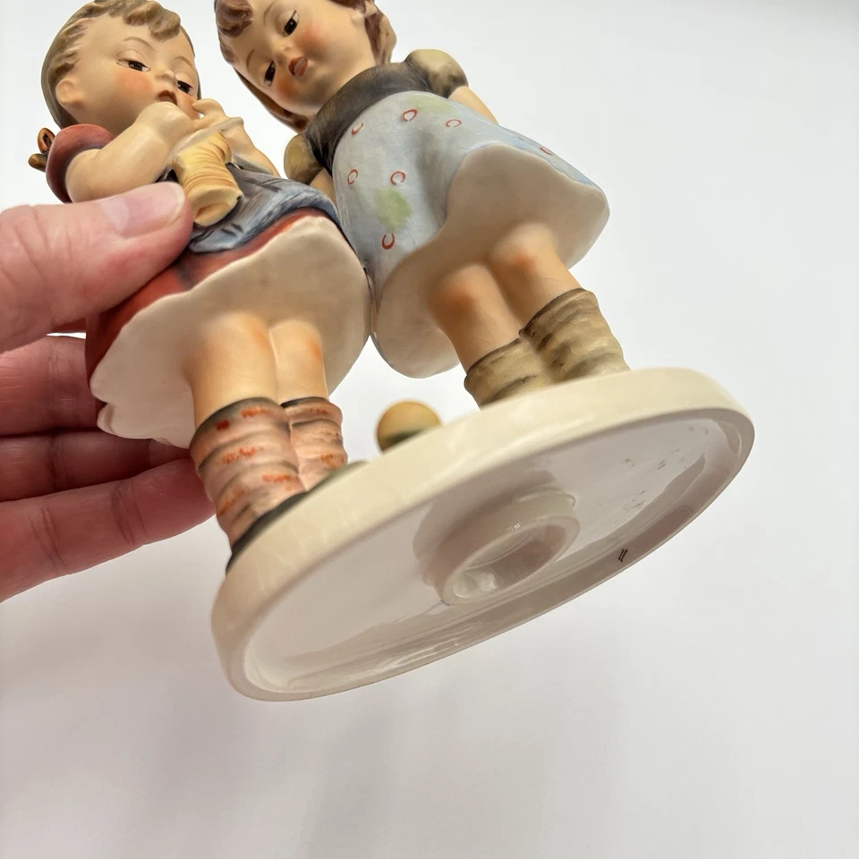 Vintage Hummel Knitting Lesson Girls Figurine #256 West Germany 7 1/2” Tall - Image 4 of 4