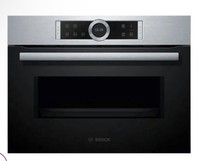 Bosch Serie 8 CFA634GS1B 900W Built-In Stainless Steel Microwave Oven - 36L
