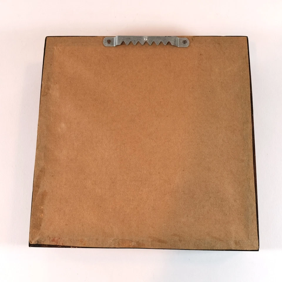 Caja de sombra de dólar de arena obra de arte náutico vintage 6" x 6" firmada "MJP 1979" Foto 4 de 4