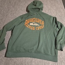QUICK SILVER 1969 Hoodie Mens XXL Green Pullo...