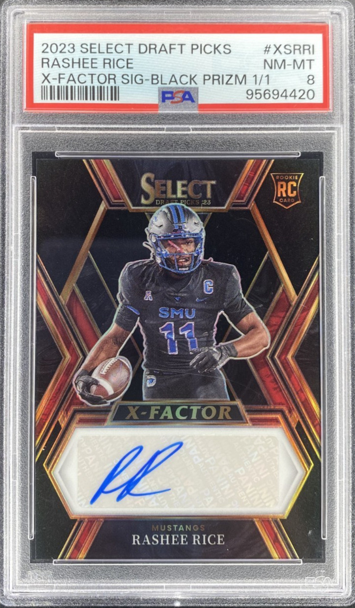 Rashee Rice Panini Select Draft Picks X-Factor Signatures #XSRRI Black Prizm